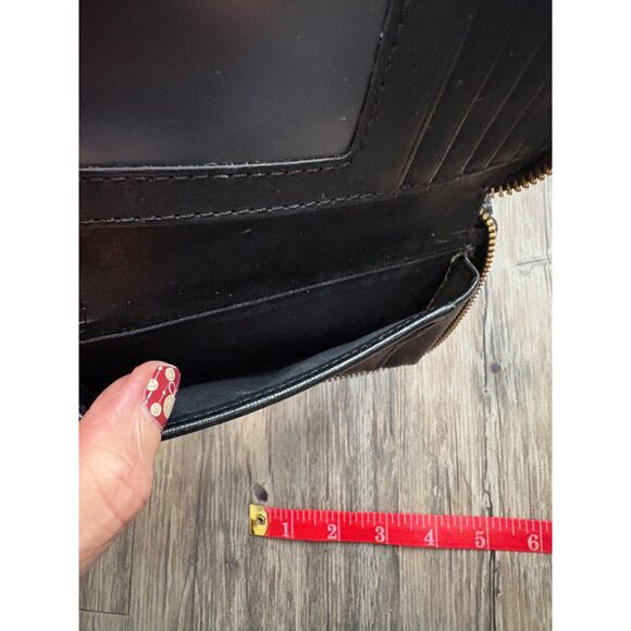 Fossil Key-Per Fabric Quilted Crossbody Bag Black Brown & Wallet - Picture 12 of 14